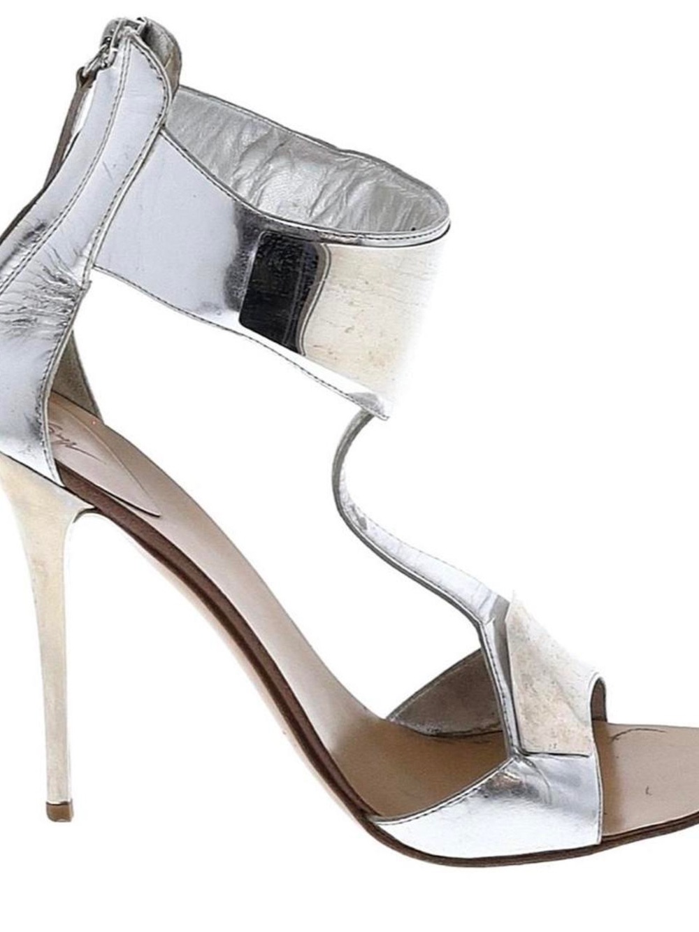 Giuseppe Zanotti Silver Metallic Heels